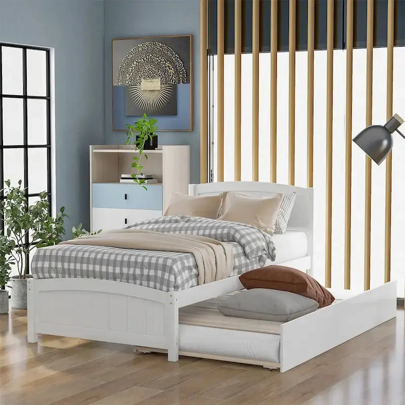Lit plateforme simple avec lit gigogne