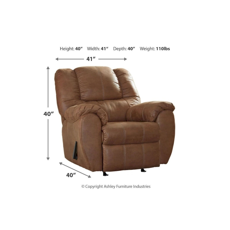 Fauteuil inclinable contemporain Rocker marron