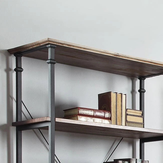 Ensemble de bureau et bibliothèque de 102 cm style industriel vintage 3 pièces