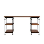 Ensemble de bureau et bibliothèque de 102 cm style industriel vintage 3 pièces