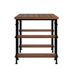 Ensemble de bureau et bibliothèque de 102 cm style industriel vintage 3 pièces