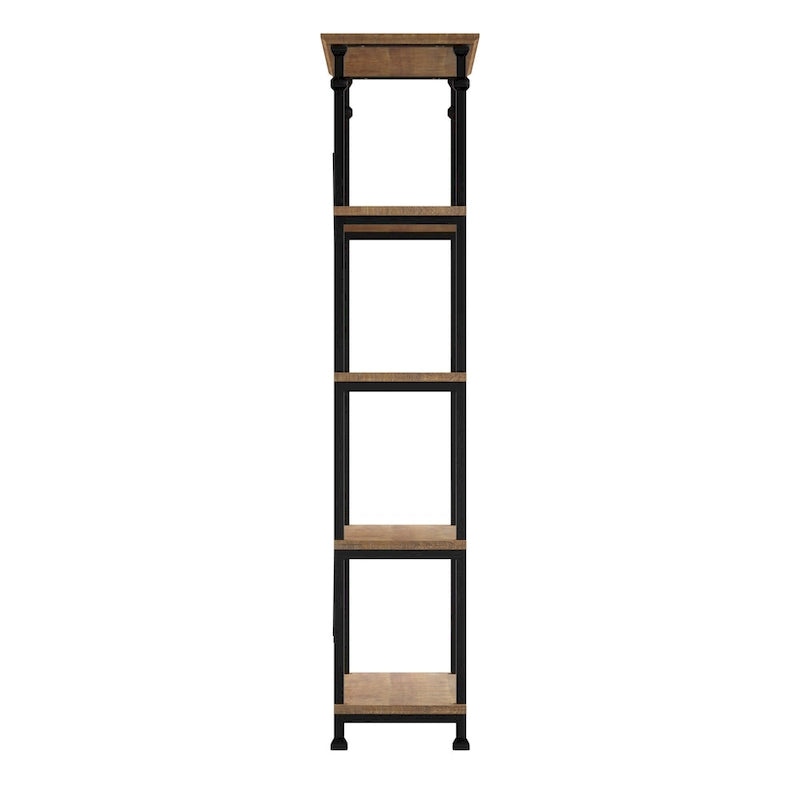 Ensemble de bureau et bibliothèque de 102 cm style industriel vintage 3 pièces