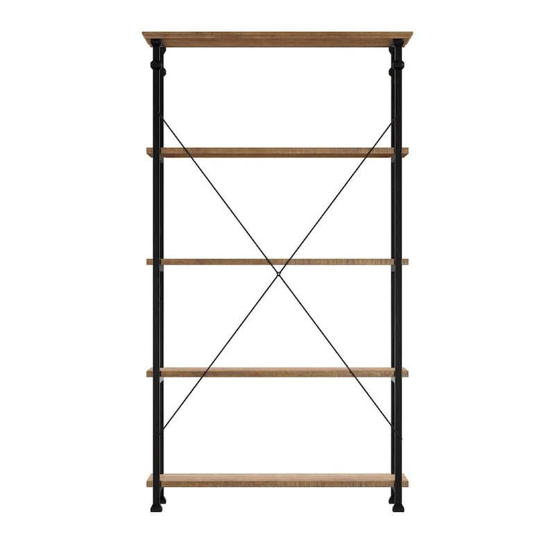 Ensemble de bureau et bibliothèque de 102 cm style industriel vintage 3 pièces
