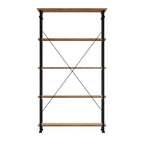 Ensemble de bureau et bibliothèque de 102 cm style industriel vintage 3 pièces