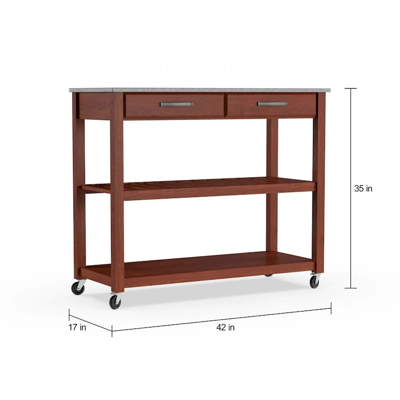 Dessert/îlot de cuisine en granit massif – 17p x 43L x 35H