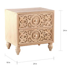 Commode de nuit en bois de manguier