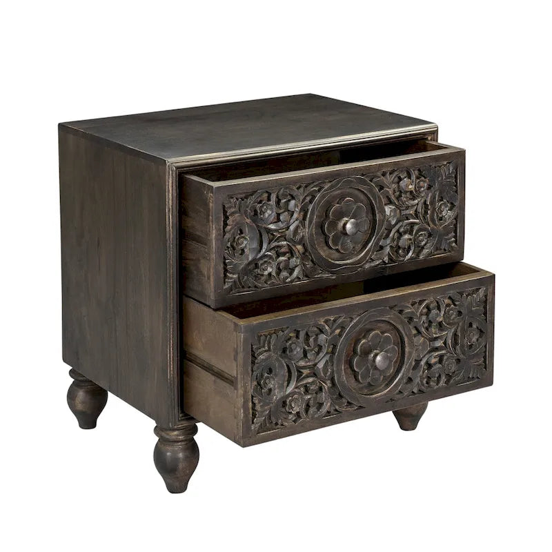 Commode de nuit en bois de manguier