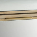 Table de chevet à 3 tiroirs effet miroir