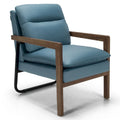 Fauteuil d'appoint moderne avec pieds en bois d'hévéa - 34,5 x 26,5 x 36