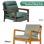 Fauteuil d'appoint moderne avec pieds en bois d'hévéa - 34,5 x 26,5 x 36