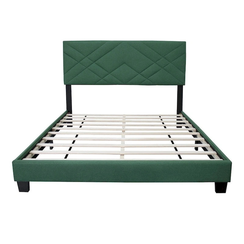 Cadre de lit Queen Size avec tête de lit réglable, aucun sommier tapissier requis