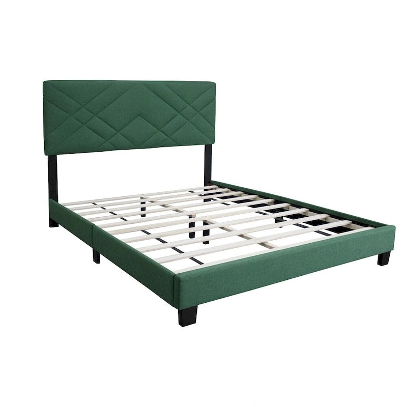 Cadre de lit Queen Size avec tête de lit réglable, aucun sommier tapissier requis