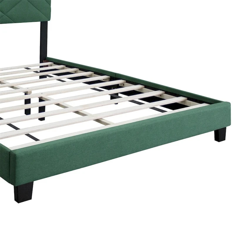 Cadre de lit Queen Size avec tête de lit réglable, aucun sommier tapissier requis