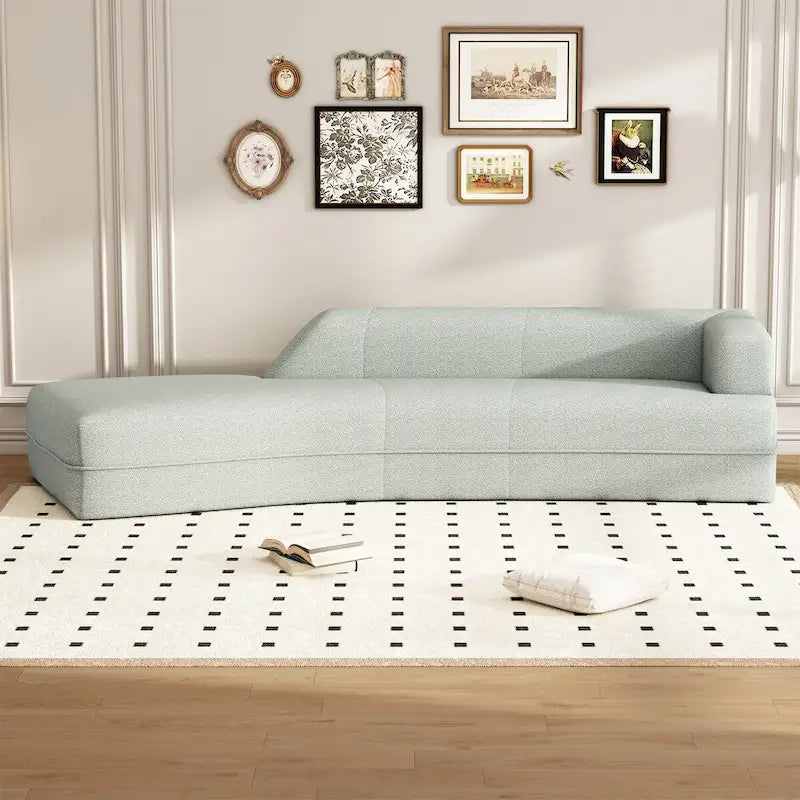 Canapé d'intérieur moderne courbé avec méridienne
