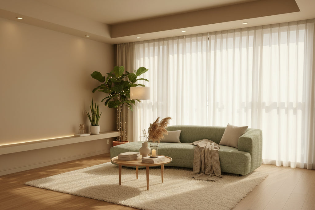 Canapé d'intérieur moderne courbé avec méridienne