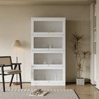 Meuble de rangement de bureau avec portes vitrées modernes, bibliothèque anti-poussière