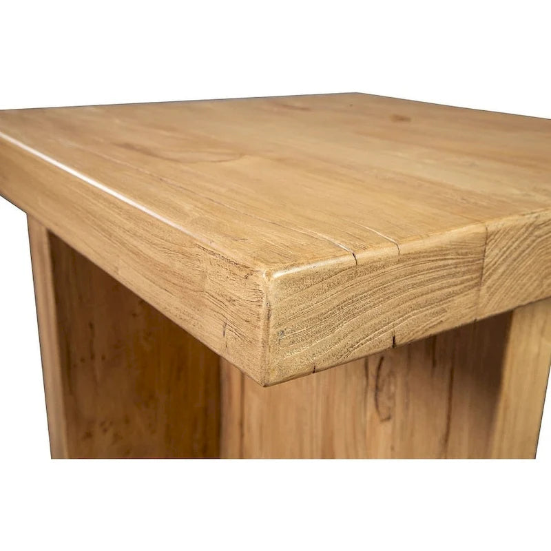 Table d'appoint en orme recyclé, naturel