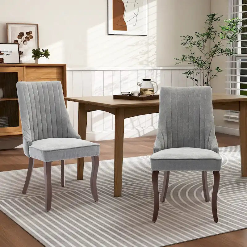 Ensemble de 2 chaises de salle à manger capitonnées