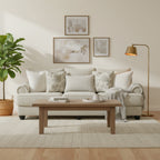 Canapé beige - 98L x 44P x 40H
