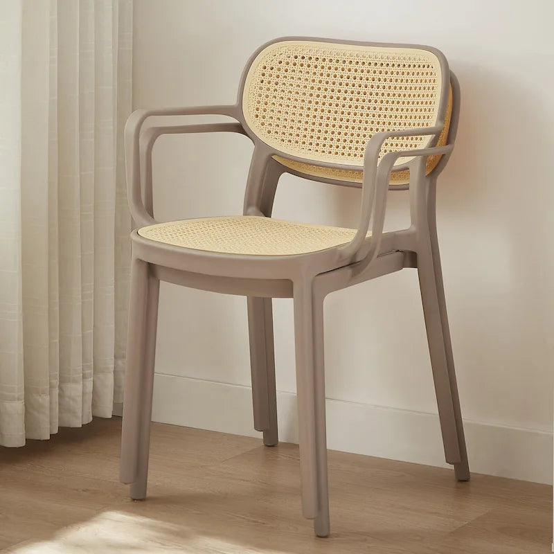 Lot de 2 chaises de salle à manger modernes empilables, pour l'intérieur ou l'extérieur