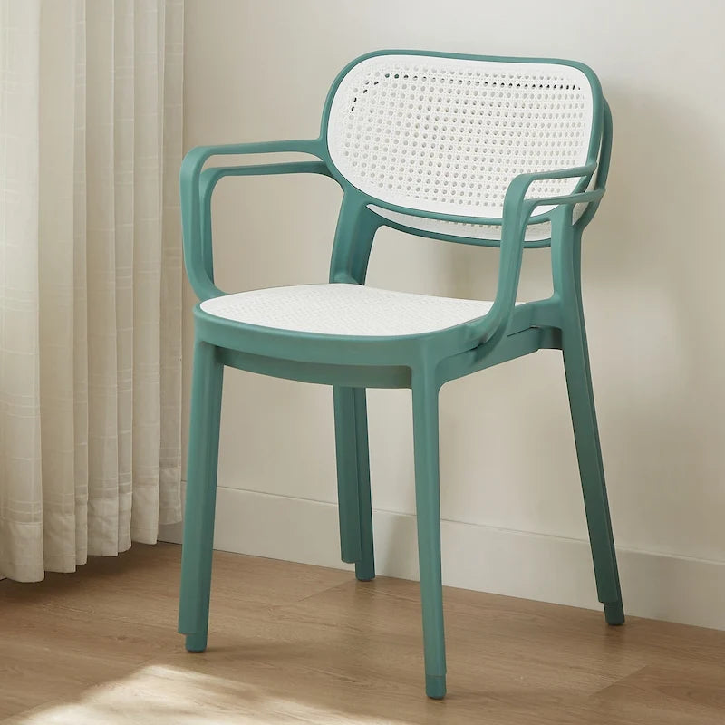 Lot de 2 chaises de salle à manger modernes empilables, pour l'intérieur ou l'extérieur