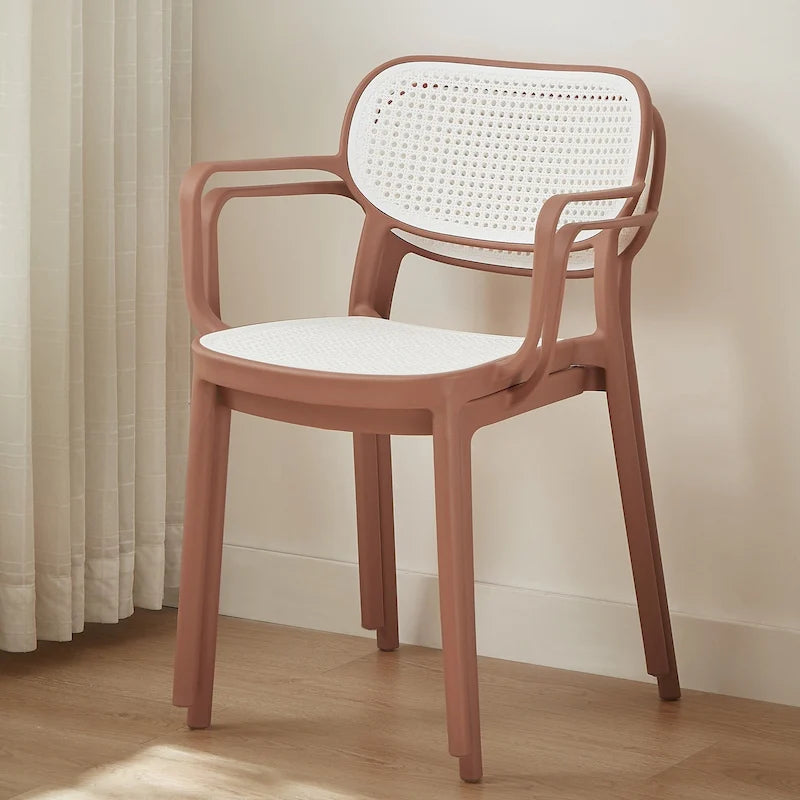 Lot de 2 chaises de salle à manger modernes empilables, pour l'intérieur ou l'extérieur