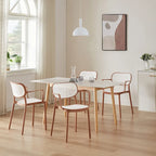 Lot de 2 chaises de salle à manger modernes empilables, pour l'intérieur ou l'extérieur