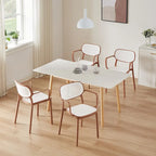 Lot de 2 chaises de salle à manger modernes empilables, pour l'intérieur ou l'extérieur