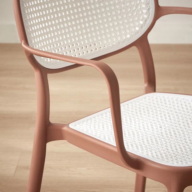 Lot de 2 chaises de salle à manger modernes empilables, pour l'intérieur ou l'extérieur