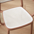 Lot de 2 chaises de salle à manger modernes empilables, pour l'intérieur ou l'extérieur