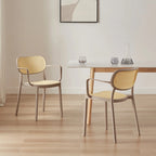 Lot de 2 chaises de salle à manger modernes empilables, pour l'intérieur ou l'extérieur