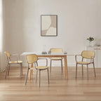 Lot de 2 chaises de salle à manger modernes empilables, pour l'intérieur ou l'extérieur