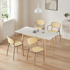 Lot de 2 chaises de salle à manger modernes empilables, pour l'intérieur ou l'extérieur