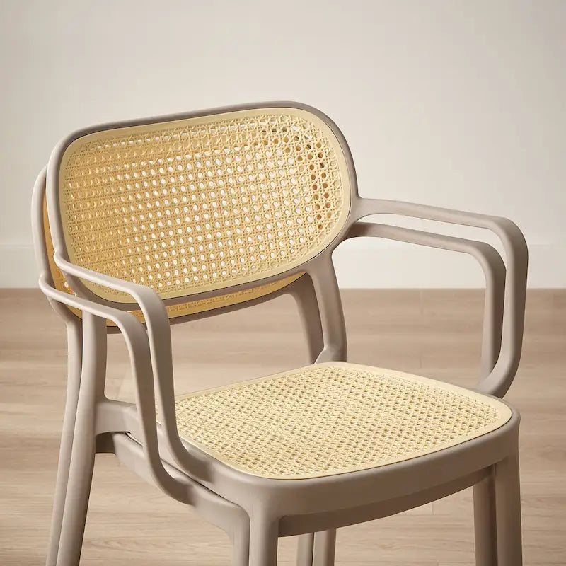 Lot de 2 chaises de salle à manger modernes empilables, pour l'intérieur ou l'extérieur
