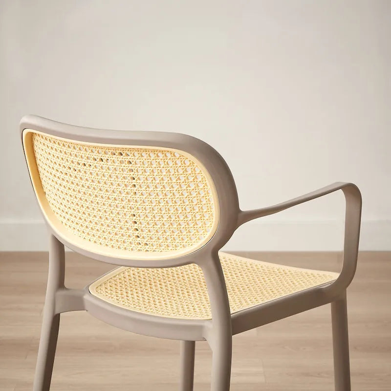 Lot de 2 chaises de salle à manger modernes empilables, pour l'intérieur ou l'extérieur