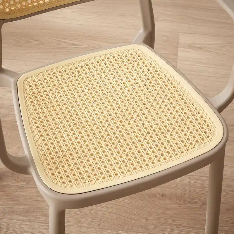 Lot de 2 chaises de salle à manger modernes empilables, pour l'intérieur ou l'extérieur