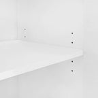 Meuble de Rangement Motif Vague avec 2 Portes et 2 Tiroirs, Réglable, Adapté pour Bureau, Entrée et Salon