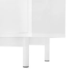 Meuble de Rangement Motif Vague avec 2 Portes et 2 Tiroirs, Réglable, Adapté pour Bureau, Entrée et Salon
