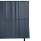 Meuble de Rangement Motif Vague avec 2 Portes et 2 Tiroirs, Réglable, Adapté pour Bureau, Entrée et Salon