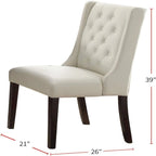 Chaises de salle à manger capitonnées modernes en similicuir (lot de 2)