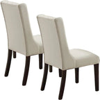 Chaises de salle à manger capitonnées modernes en similicuir (lot de 2)
