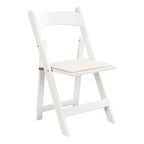 Chaise pliante rembourrée, gain de place, facile à transporter, 4 pièces, coussin beige/étagère blanche, salle à manger