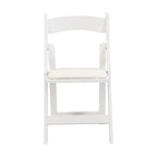 Chaise pliante rembourrée, gain de place, facile à transporter, 4 pièces, coussin beige/étagère blanche, salle à manger