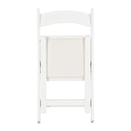 Chaise pliante rembourrée, gain de place, facile à transporter, 4 pièces, coussin beige/étagère blanche, salle à manger