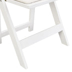 Chaise pliante rembourrée, gain de place, facile à transporter, 4 pièces, coussin beige/étagère blanche, salle à manger