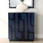 Meuble bas 2 portes bleu brillant - 34 H X 30 L X 16.125 P