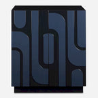 Meuble bas 2 portes bleu brillant - 34 H X 30 L X 16.125 P