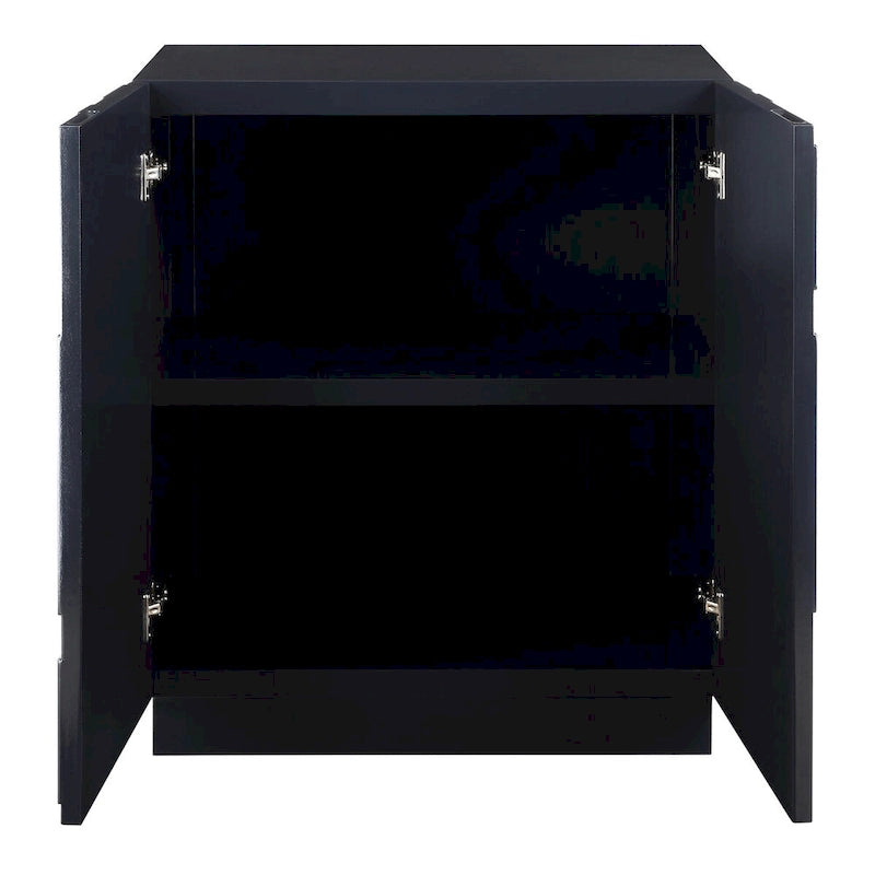 Meuble bas 2 portes bleu brillant - 34 H X 30 L X 16.125 P