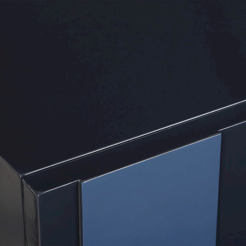 Meuble bas 2 portes bleu brillant - 34 H X 30 L X 16.125 P
