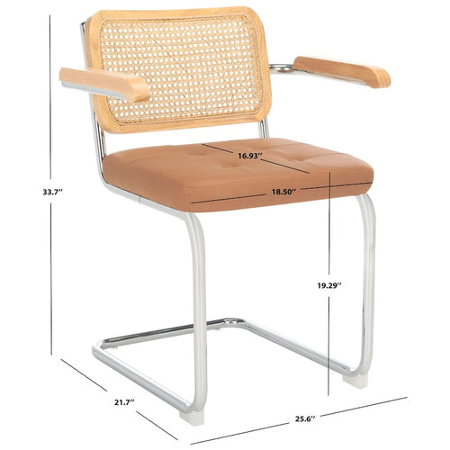 Chaise de salle à manger avec accoudoirs de 48 cm [LOT de 2] - 66x56x86 cm